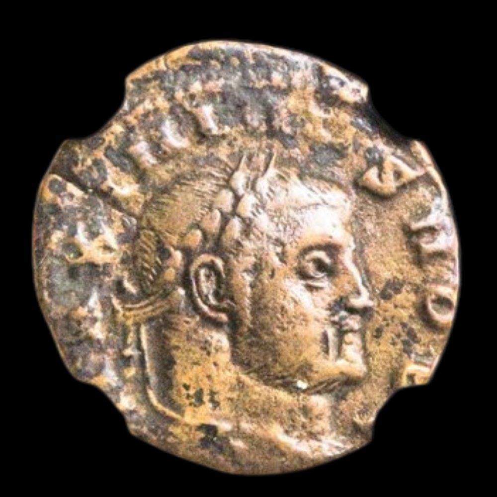 Roman Coin of Maximinus II (about 1710 years ago) 1/4 Nummus